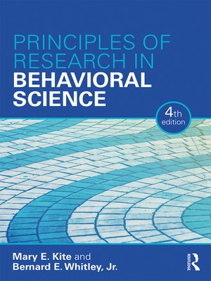 cover image of Principles of Research in Behavioral Science